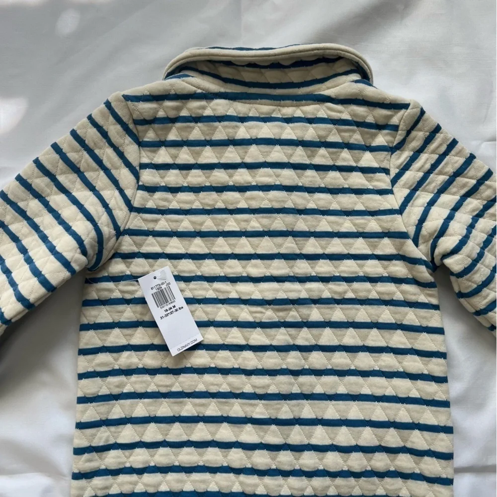 Old Navy Unisex Striped Blue and White Quilted Kids One Piece Size 18-24 Months